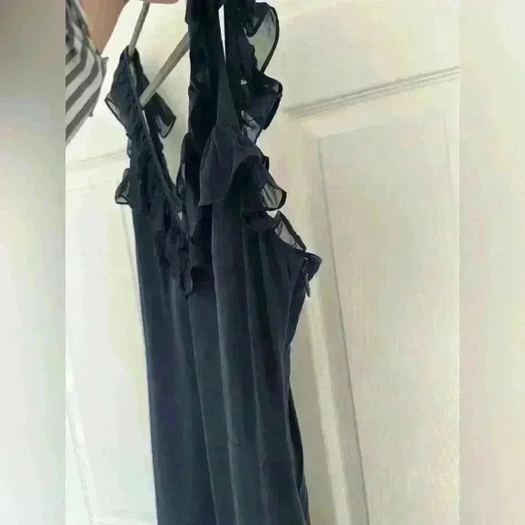 CINQ A SEPT 100% SILK ELOIZIA DRESS NAVY BLUE SIZE 8 - Picture 8 of 12